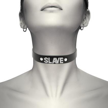 COQUETTE HAND CRAFTED CHOKER VEGAN LEATHER  - SLAVE