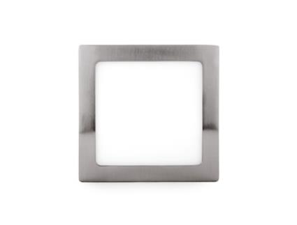 Plafon de Teto LED Quadrado 18W Prateado