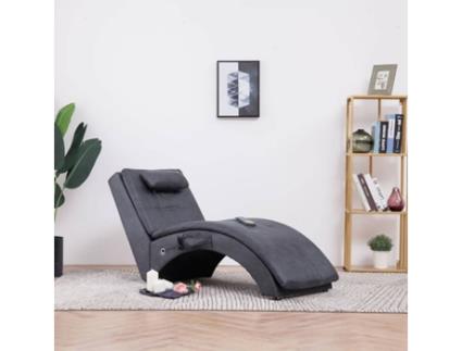 Chaise Longe  Massagem 281350 Tecido Cinzento