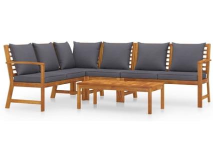 Conjunto de Jardim  Lounge 3057780 (Castanho - Madeira de Acácia - 100x50x33 cm - 5 Peças)