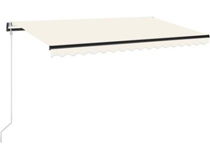 Toldo Retrátil Automático  (Bege Creme - Alumínio - 450x300 cm)