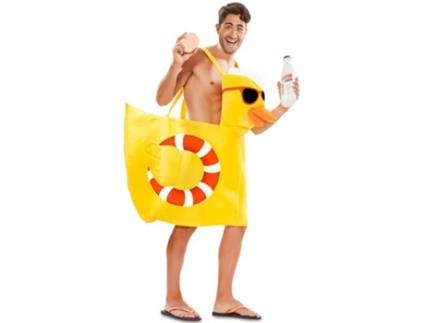 Fato Unisexo  Pato De Banho Amarelo Para Adulto (Tam: M/L)