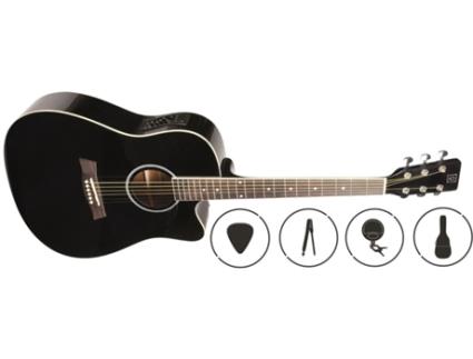 Pack Guitarra Acústica  QGA-51CE (22 Trastes - Corpo: Madeira de Abeto e Tília)