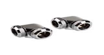 Conectores  Hydro X Series XF Hardline 90º Femea / Femea 12 mm Pack 2 - Cromado