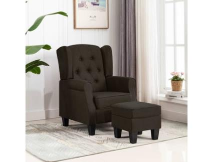 Poltrona  320156 Tecido Castanho
