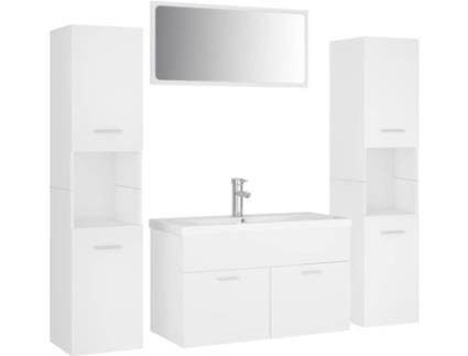 Conjunto de Móveis  3071504 (Branco - Aglomerado de Madeira - 80x38.5x46 cm)