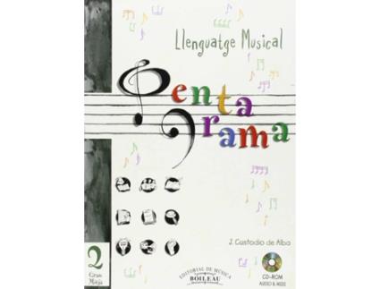 Livro Llenguatge Musical Pentagrama 2 Grau Mitja de C Amat (Catalão)