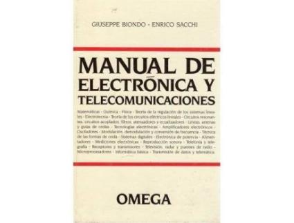 Livro Manual de electrónica y telecomunicaciones de Giuseppe Biondo Enrico Sacchi (Espanhol)