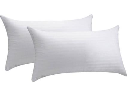 Pacote de 2 Fronhas  100% Algodão Couro Respirável (70X40Cm) Branco