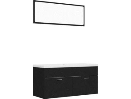 Conjunto de Móveis  3070893 (Preto - Aglomerado de Madeira - 100x38.5x46 cm)