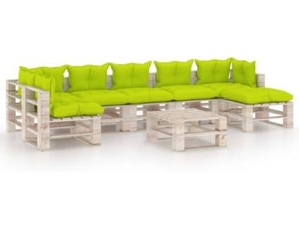 Conjunto Lounge  Com Almofadão 3066335 (Verde - Madeira - 70 x 67.5 x 62 cm)