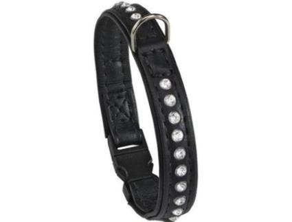 Coleira para Cães  Lux (Preto - 25 x 1.2 cm - Couro Sintético)