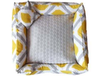 Cama para Cães e Gatos  Boa Vibe (Amarelo e Cinzento - 50x70 cm - Algodão)