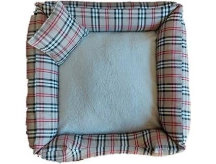 Cama para Cães e Gatos  Classy (Branco e Vermelho - 90x70 cm - Algodão)