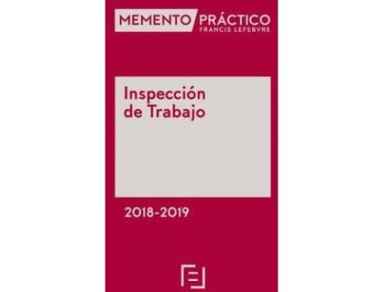 Livro Memento inspección de trabajo 2018-2019 de Lefebvre-El Derecho (Espanhol)