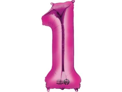 Balão  Metalizado nº 1 (Fúcsia)