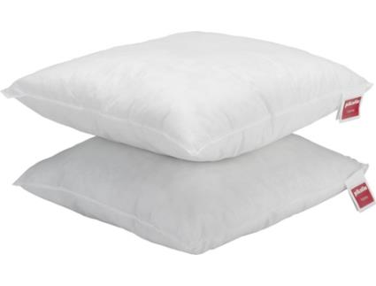Pacote de 2 Almofadas, Quadrantes de Fibra de Tecido Higiénico (50x50cm) Branco