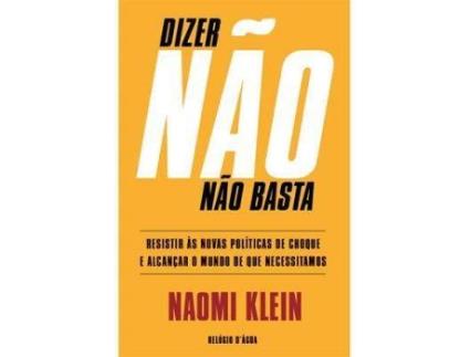Livro Dizer Não Não Basta de Naomi Klein (Português)