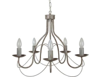 Candeeiro de Teto  Provençale (Taupe 5 - E14 - Máx. 40W - Metal)