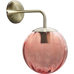 Candeeiro de parede BOLA DE VIDRO E27 1 LUZ ROSA