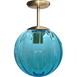 Candeeiro de teto BOLA DE VIDRO E27 1 LUZ AZUL