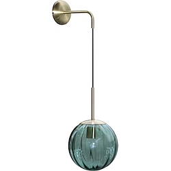 Candeeiro de parede BOLA DE VIDRO E27 1 LUZ VERDE