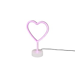 Candeeiro de mesa LED CORAÇÃO ROSA