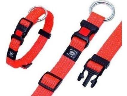 Coleira para Cães  Reflectora (Laranja - 40-55 x 2 cm - Nylon)