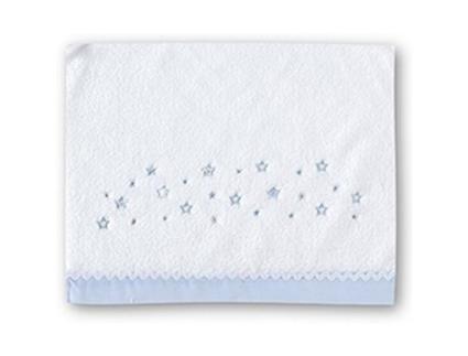 Lençol para Berço  Star Branco e Azul