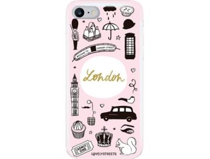 Capa iPhone 6, 6s, 7, 8  Viagem London Multicor