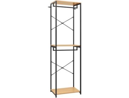 Roupeiro   (Metal - Preto - 60x40x213 cm)