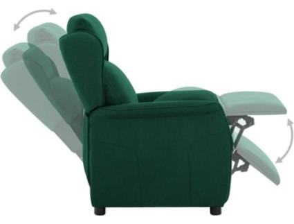 Poltrona  Elétrica Reclinável (Verde Escuro - Tecido - 68 x 98 x 100 cm)