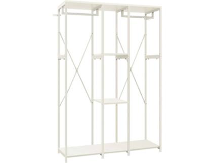 Roupeiro   (Metal - Branco - 110x40x167 cm)