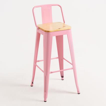 Banco  Torix (Rosa - Madeira natural, Aço - 95 x 43 x 41 cm)