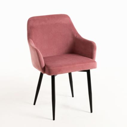 Cadeira de Jantar  Puan (Rosa - Veludo, Aço Reforçado - 89 x 40 x 40 cm)