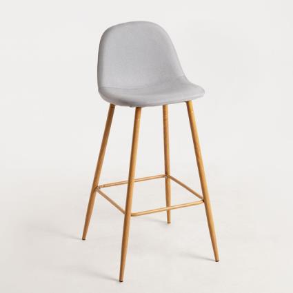 Banco  Teok (Cinzento Claro - Tecido, Aço Reforçado - 100 x 37 x 37 cm)