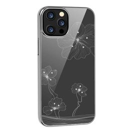 Capa  Crystal Flora Apple iPhone 13 Pro Prateado
