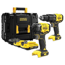Conjunto berbequim sem fio e aparafusadora de impacto STANLEY SFMCK461D2T-QW 18V