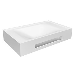 Lavatório SOLID SURFACE PLAZA 120X50X16 BRANCO MATE