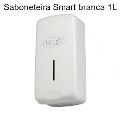 Dispensador Sabonete/Gel Maos Plástica Smart 1L Branco
