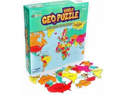 Puzzle  GeoPuzzle World (Idade Mínima: 4)
