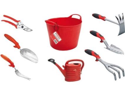 Conjunto Ferramentas Manuais de Jardim  Vermelho