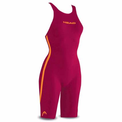 Fato de banho com calções para Mulher  Liquidfire Wiz Knee Costas Fechar Vermelho para Natação (IT 40)