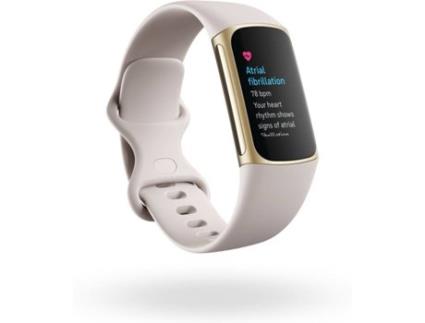 Bracelete  Charge 5 Silicone Branco