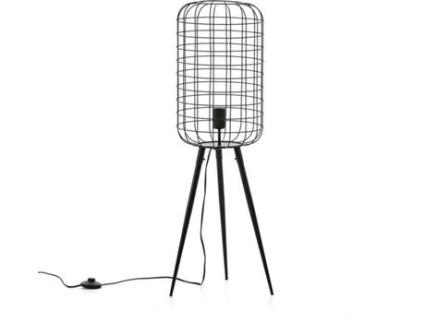 Candeeiro de Pé  Obei L (Preto - E27 - Máx. 40W - Metal)