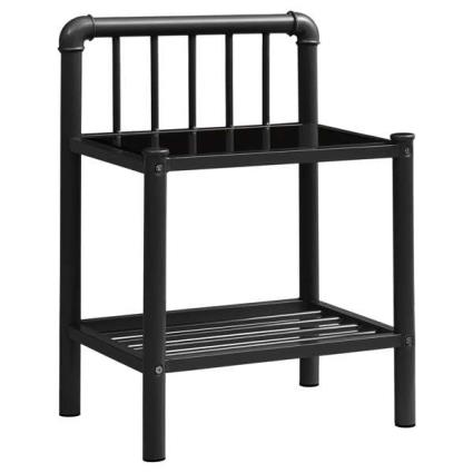 Mesa de Cabeceira   (Metal - Preto - 45x34,5x62,5 cm)