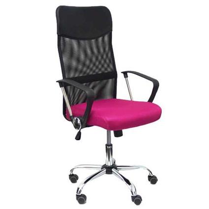 Cadeira de Escritório Gontar  710CRRP Preto Cor de Rosa