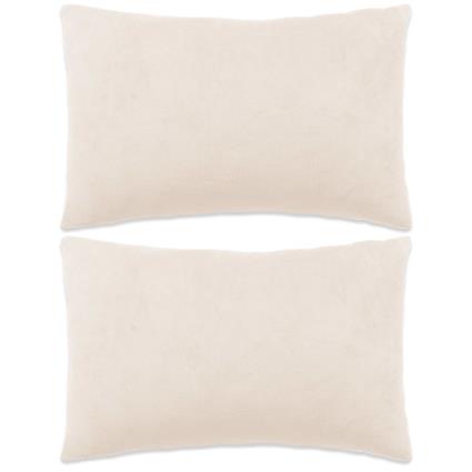Conjunto de Almofadas  em Veludo 2 Uni. (Branco - 40x60 cm)