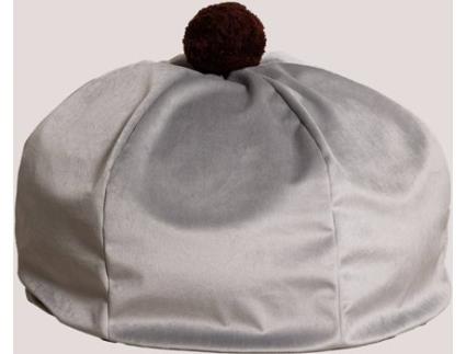 Puff  Oinna (Cinzento - Veludo - 45 cm)