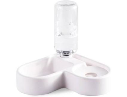 Comedouro para Cães DUDUPET YN-PB1 (Branco - 26 x 16 cm - 500 ml - Plástico)